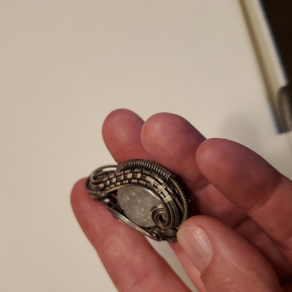 Moonstone Pendant--Beautiful Carved Moonstone - Picture 4 of 6